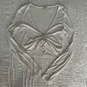 white long sleeve crop from aritzia